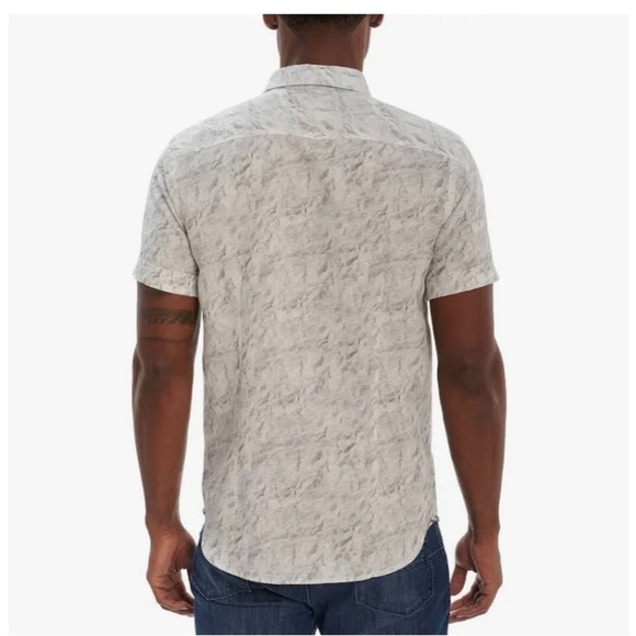 Robert Graham Marbella Short Sleeve Linen Blend Button-Up Shirt NWOT Plus Sz 3XL - Picture 8 of 16